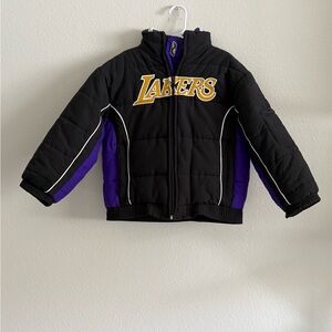 Reebok Kids Lakers Black Puffer Jacket
